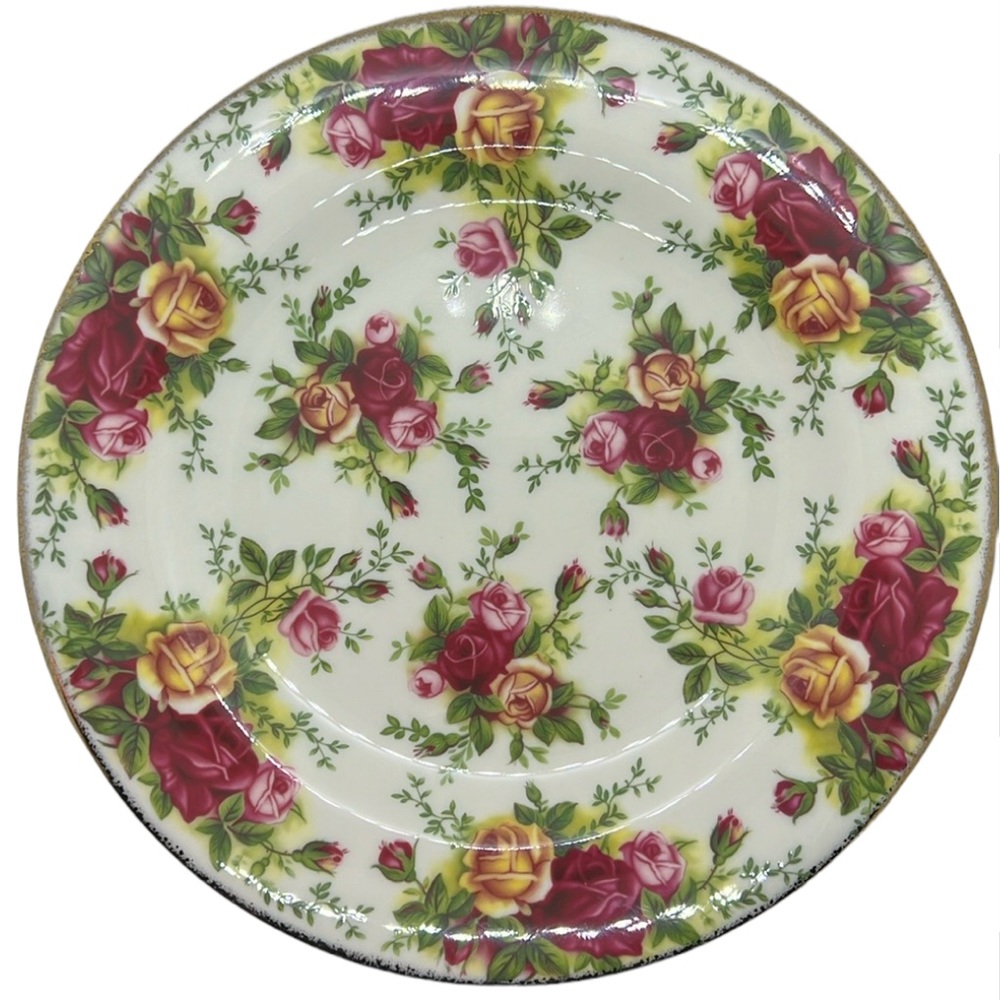 SALAD / DESERT PLATE RARE 1999 ROYAL ALBERT CHINA OLD COUNTRY ROSES CLASIC III - Picture 1 of 9